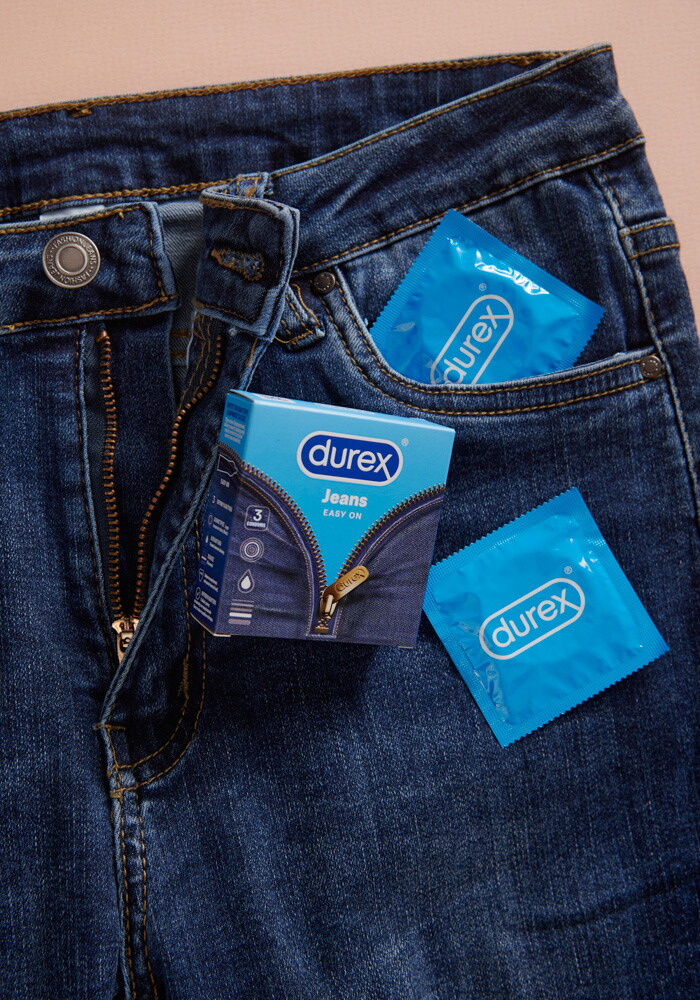 Sweetvibes DUREX JEANS ΜΕ ΛΙΠΑΝΤΙΚΟ (3 ΠΡΟΦΥΛΑΚΤΙΚΑ) - Διάφανο