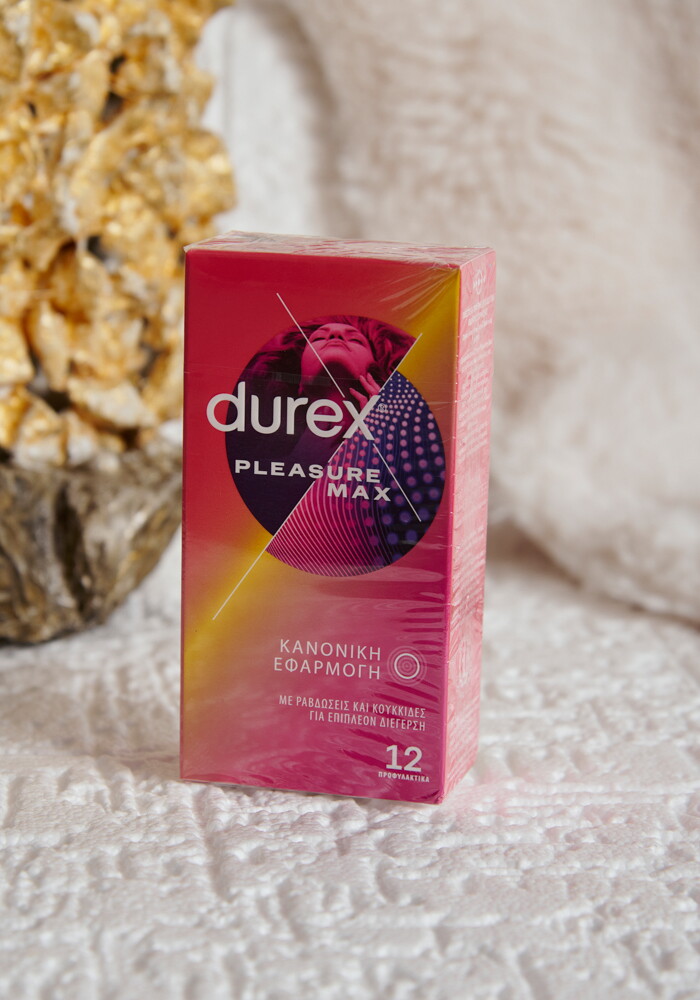 Sweetvibes DUREX PLEASUREMAX(12 Προφυλακτικά) - Διάφανο