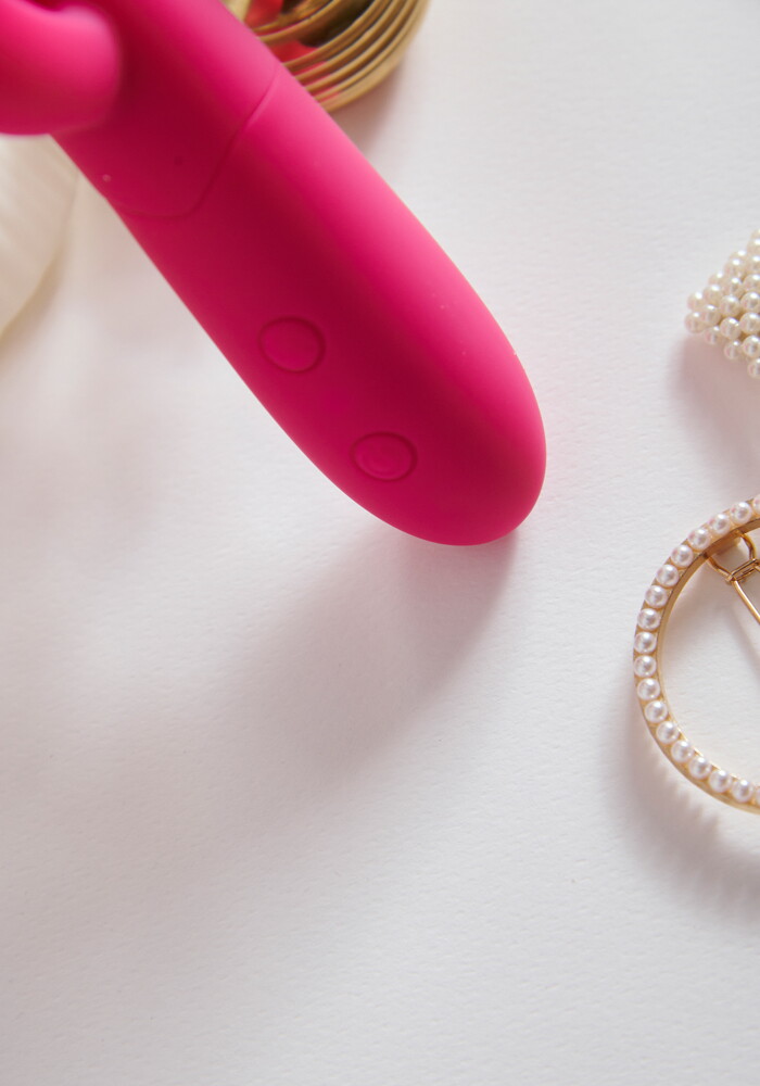 GOODIES CAKEY G-SPOT VIBE WITH RABIT SILICONE USB - Φούξια φωτογραφία