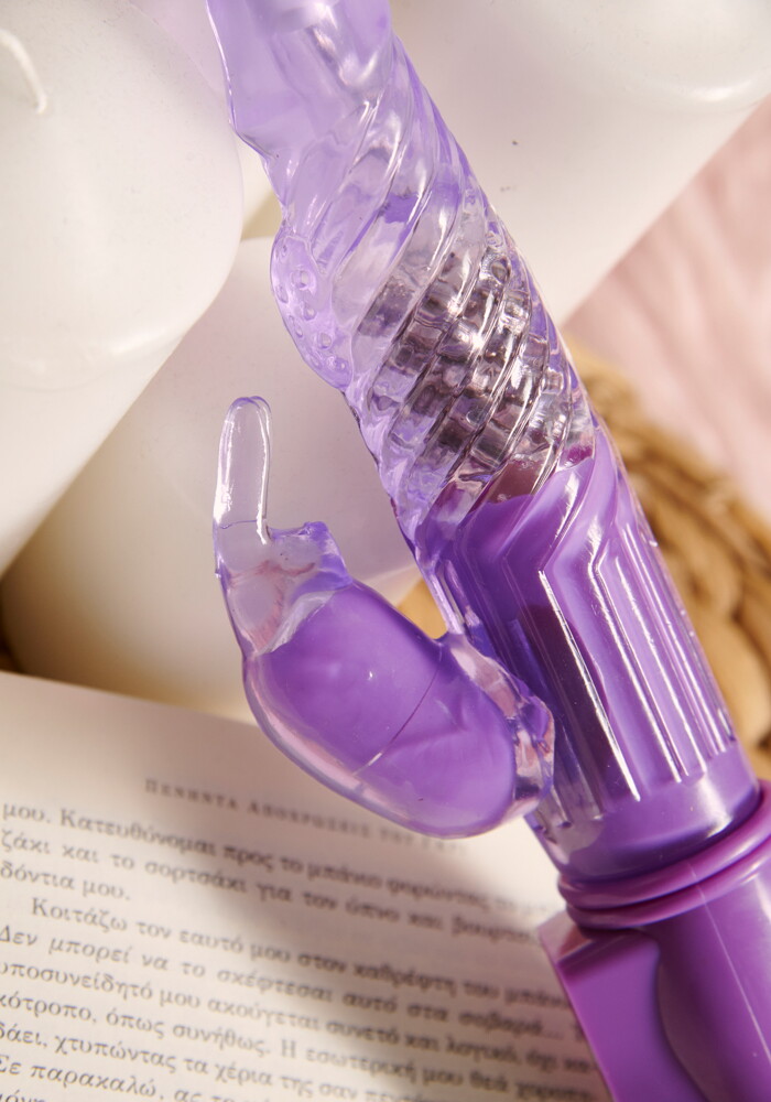 Jelly δονητής Vibrating Rabbit - Μωβ φωτογραφία
