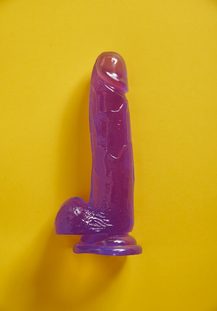 Ρεαλιστικό ομοίωμα πέους LOVETOY DILDO JELLY STUDS - Μωβ